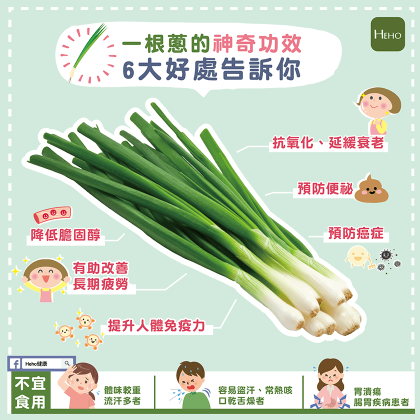一根蔥的神奇功效! 6大好處告訴你 | Heho健康