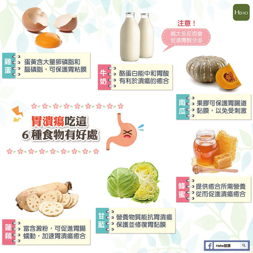 胃潰瘍吃這6種食物有好處！ | Heho健康