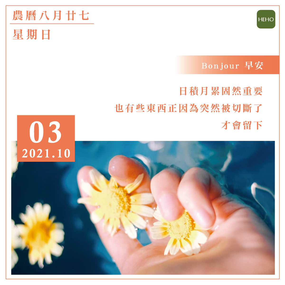 10月3日正因為突然 才有留下 蕃新聞