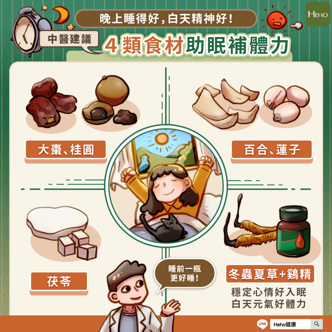 晚上睡不好，白天沒精神？中醫建議４類食材助眠補體力-2