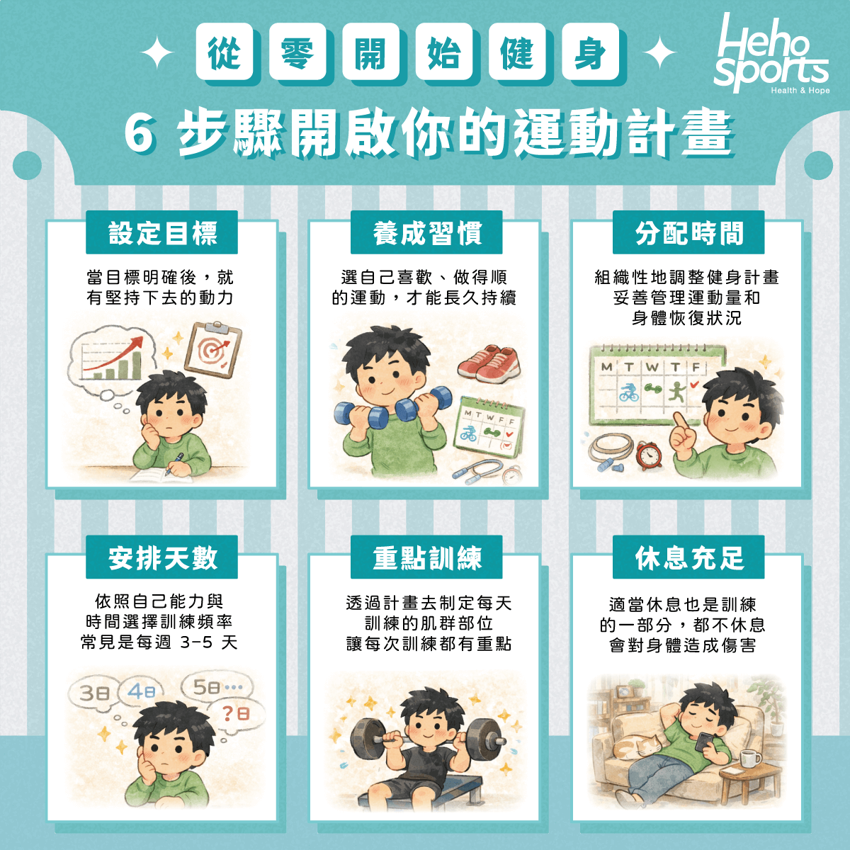 從零開始健身，6-步驟開啟你的運動計畫