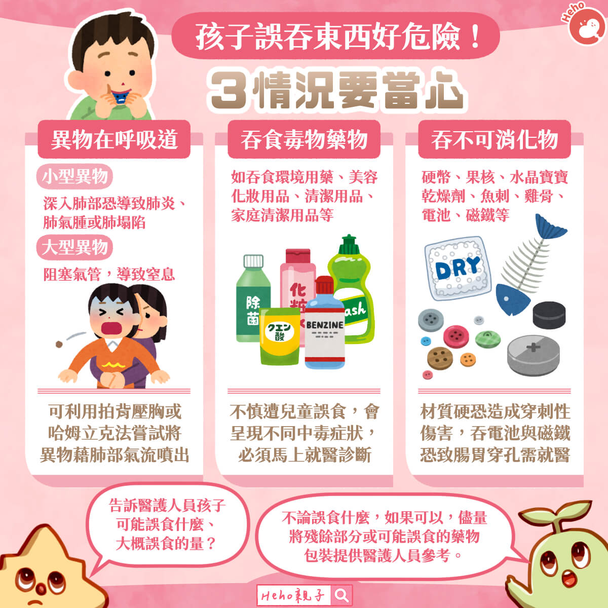 孩子誤吞東西好危險！３情況要當心